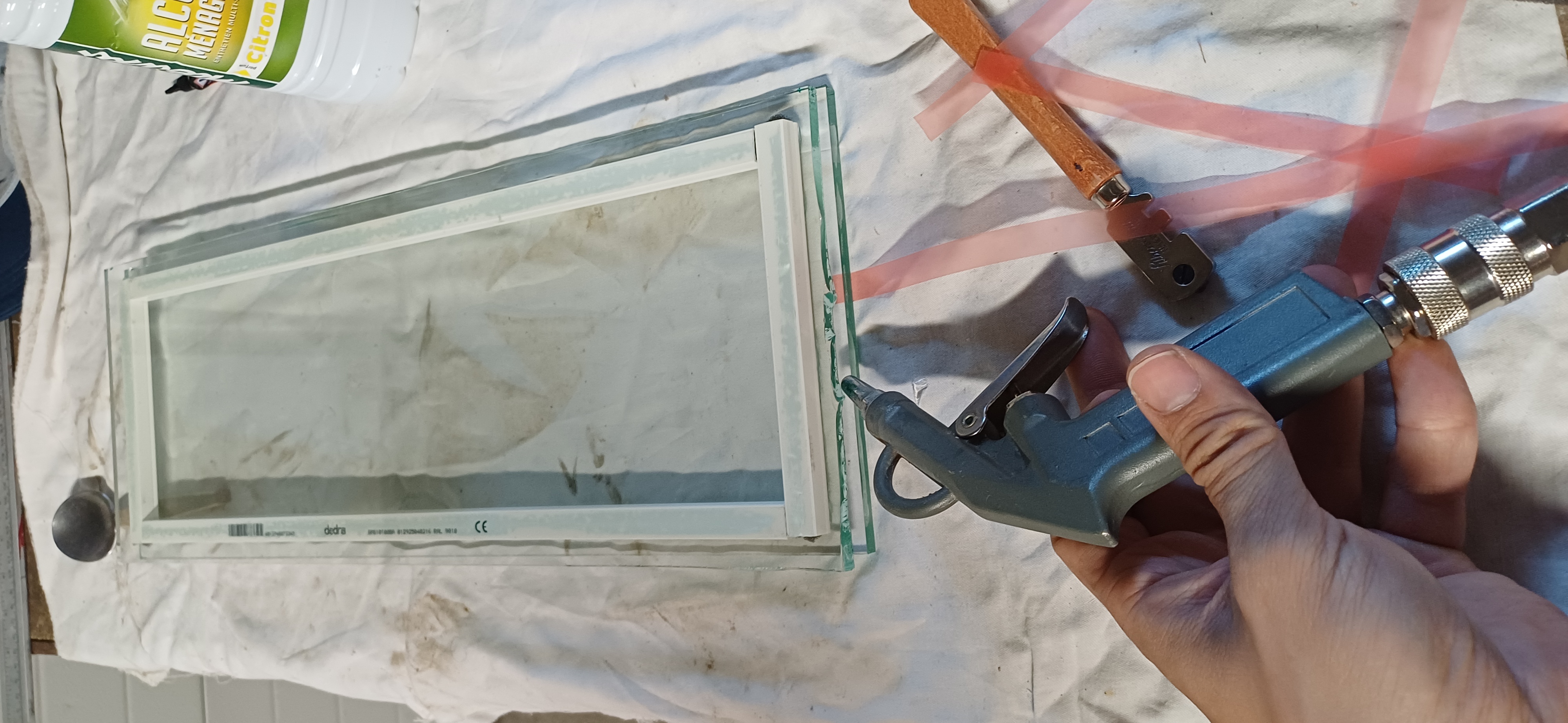 Filling the insulating glass with argon